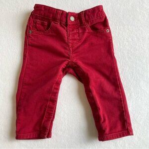 Gap Denim Baby Red Jeans 12-18m Pockets